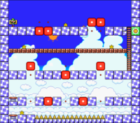 Level 7-4 map in the game Mario & Wario.