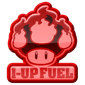 A Mario Kart Tour 1-Up Fuel "hot shot" badge
