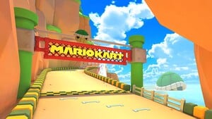 View of the starting line for Wii Koopa Cape