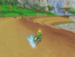 Koopa Troopa drifting on this course in the credits