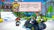 Luigi delivering a letter from Peach to Mario