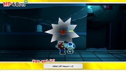 MAX UP Heart +5 from Water Vellumental Shrine in Paper Mario: The Origami King