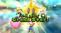 Mario, Peach and Baby Luma collecting a Grand Star