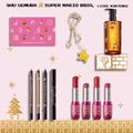 A Super Star eyelash curler in a promotional GIF image for the shu uemura x Super Mario Bros. collection