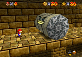 Spindels as they appear in Super Mario 64 and Super Mario 64 DS