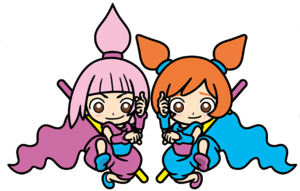 Kat and Ana artwork for WarioWare: Get It Together!