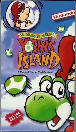 VHS cover art for A Magical Tour of Yoshi's Island.
