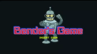 A pixelated Bender in the opening of the third Futurama film, Bender's Game; a reference to Donkey Kong.