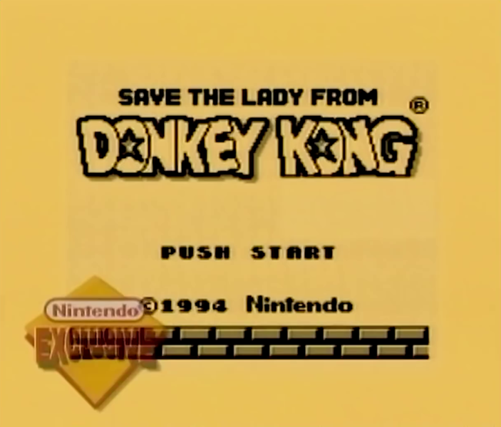 File:Game Boy Save The Lady From Donkey Kong Title Screen.png