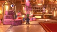 Luigi in the Grand Lobby at the beginning of the game