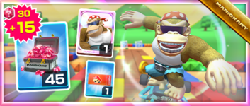 The Funky Kong Pack from the Sky Tour in Mario Kart Tour