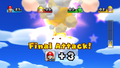 Mario delivers the final attack