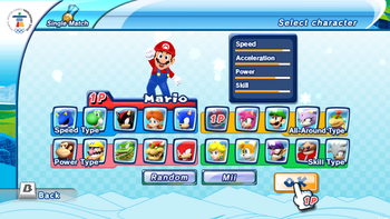 Screenshot of the Mario & Sonic at the Olympic Winter Games host.