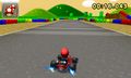 Mario racing on the course in Mario Kart 7.