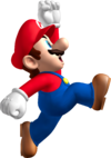 Artwork of Mario in New Super Mario Bros.
