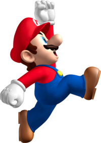 Artwork of Mario in New Super Mario Bros.