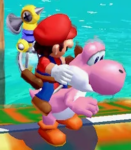 Pink Yoshi in Super Mario Sunshine.