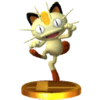 Meowth trophy from Super Smash Bros. for Nintendo 3DS