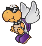 Sprite of a Dark Paratroopa from Paper Mario: The Thousand-Year Door (Nintendo Switch)