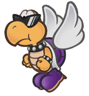 Sprite of a Dark Paratroopa from Paper Mario: The Thousand-Year Door (Nintendo Switch)