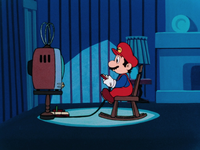 Mario playing his Family Computer.