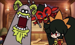 Ashley & Red with Gahrumble in WarioWare Gold