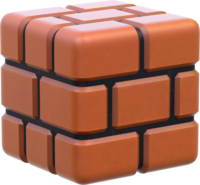 Artwork of a Brick Block in Super Mario 3D World