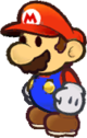 Mario's "evil" pose, seen in the game after Doopliss takes Mario's form and, in the Japanese version, as part of the Game Over sequence for agreeing to serve the Shadow Queen.