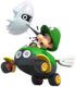 Artwork of Baby Luigi, from Mario Kart 8.