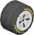 The Std_BlackWhite tires from Mario Kart Tour