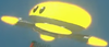 A yellow flying guide with a head resembling a Topman in Mario Kart World