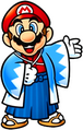 Mario in Japanese attire (promotional art for Nintendo's involvement in the Kyoto Cross Media Experience 2009)