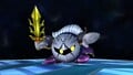 Meta Knight's damaged mask after prolonged damage.