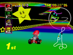 The image for "Rainbow Road" from Mario Kart 64 on Nintendo Music.