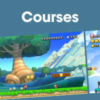 Cover image for the Courses playlist for New Super Mario Bros. U Deluxe on Nintendo Music.