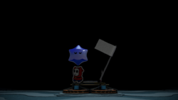 The first sighting of the Blue Big Paint Star in Paper Mario: Color Splash