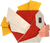 An origami Cheep Cheep from Paper Mario: The Origami King.