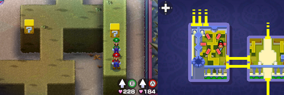 11th block in Peach's Castle of Mario & Luigi: Bowser's Inside Story + Bowser Jr.'s Journey.