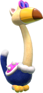 A Conkdor with cat-like features from Super Mario 3D World + Bowser's Fury.
