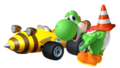 Artwork of Yoshi's Bumble V with Slick tires