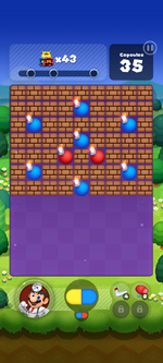 Stage 20 from Dr. Mario World before version 1.4.0 but after the initial version. Shifted to Stage 18 since version 1.4.0.