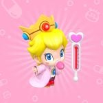 Artwork of Dr. Baby Peach from Dr. Mario World