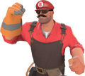 The Engineer wearing the Plumber's Cap