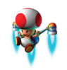 Mario Party 6 promotional artwork: Toad wearing the jetpack from his back. Inspired from the minigame Lunar-tics, version 1