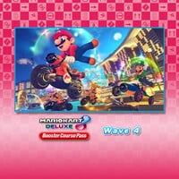 Thumbnail of an announcement and a trailer for Wave 4 in the Mario Kart 8 Deluxe – Booster Course Pass paid DLC