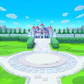 Princess Peach castle plaza background