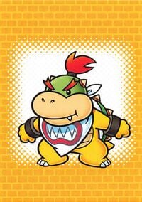 Bowser Jr. line drawing card from the Super Mario Trading Card Collection