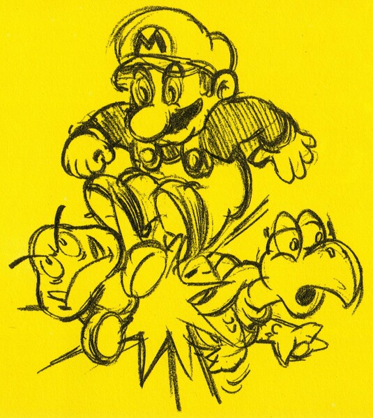 File:SMAS Artwork Mario (Stomp).jpg