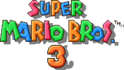 Comparison of the tail in the game's logo and the tail on the "3" in the Super Mario Bros. 3 logo.