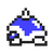 Sprite of the icon for a blue Spike Top in the Super Mario Bros. 3 style of Super Mario Maker 2. It appears in the user-interface for editing mode.